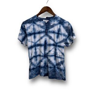 R.G. Kane Women's Tie Dye T Shirt Blue White Gray 

Size XS 18 x‎ 22.5